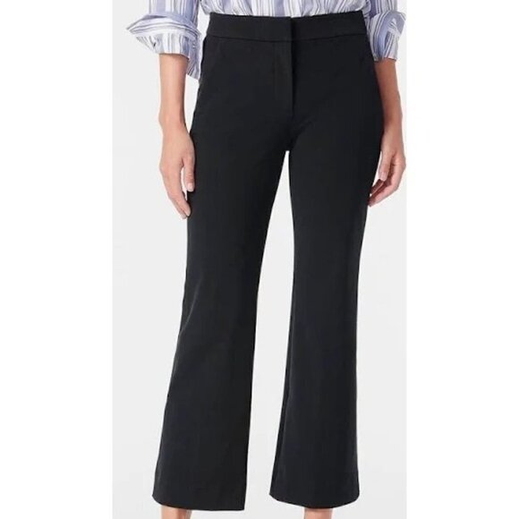 J. Crew Hayden kickout crop pants black 8P women - Picture 1 of 12